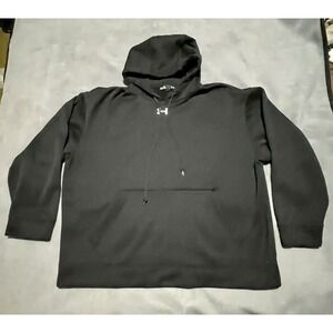 Women's Under Armour Hoodie‎ XL Black Sweatshirt Kangaroo pocket